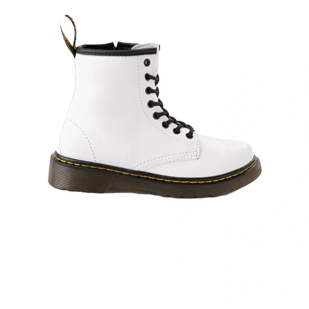 Dr. Martens Girls White Lace-Up Boots. NWOB. Size 4.